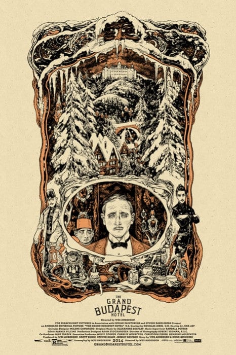《The Grand Budapest Hotel》Mondo 海报 · Vania Zouravliov · Vania Zouravliov