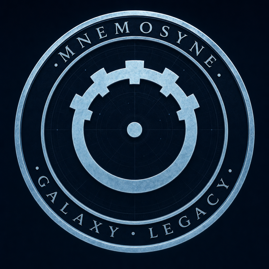 Final blue metallic Ring badge for MNEMOSYNE